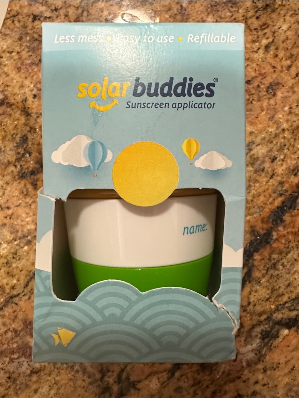 Solar Buddies Sunscreen Applicator - White & Green